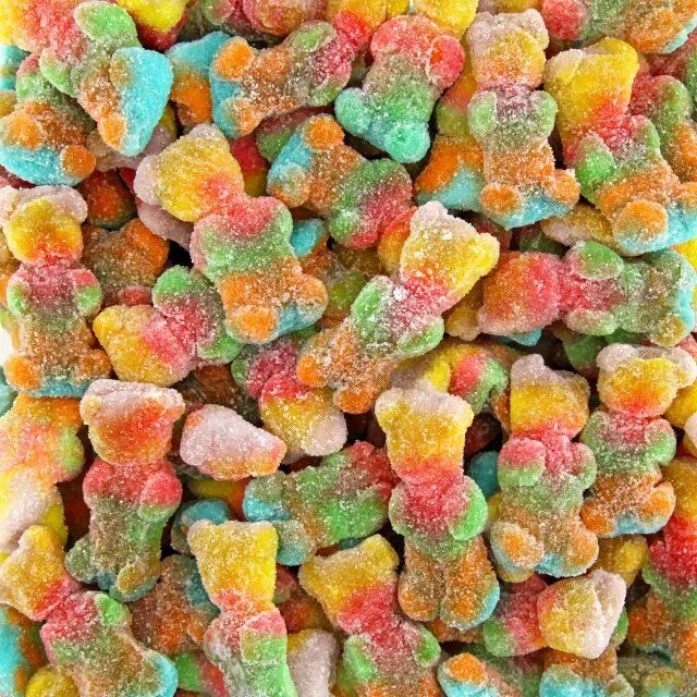 Oursons multicolores acidulés · 100 g