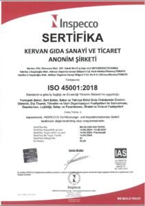 Certificat : ISO 45001:2018 — santé et sécurité au travail